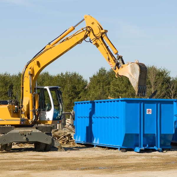 can i choose the location where the residential dumpster will be placed in Calamus Iowa